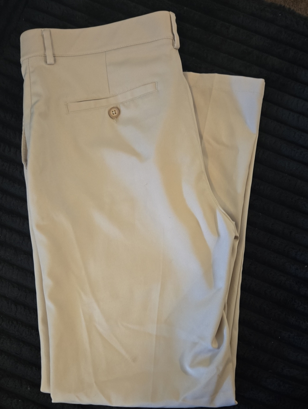 Roundtree & Yorke Light Cream Stretch Chinos